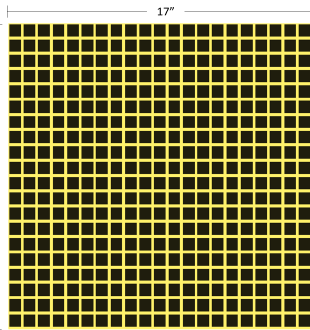 BLACK PATCH SHEET Passive Thermal Target Aspect View