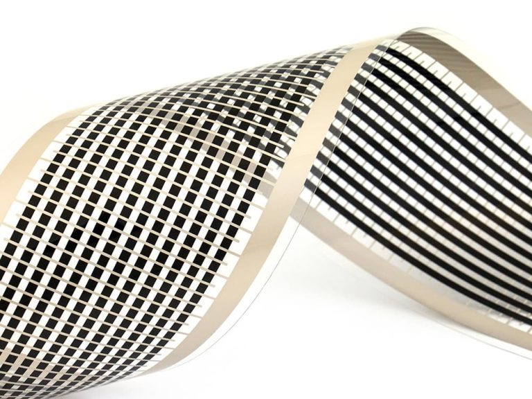 closeup of flexible PTC heater element