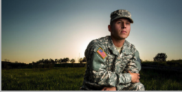 US Military soldier kneeling down