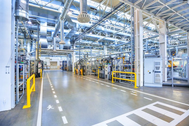 Interior of an industrial factory