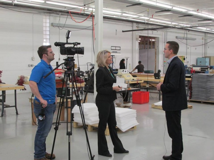 Mike Kelley being interviewed by 21Alive News